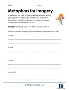 Imagery Worksheets - 15 Worksheets.com