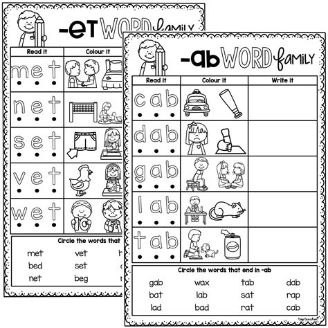 CVC Word Family Worksheets STATE FONTS - Top Teacher