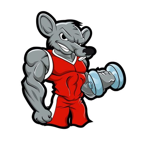 Gym Rat body building training Metal Print by mario's - LARGE | Cartoon ...