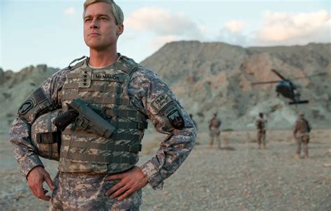 Wallpaper cinema, gun, pistol, Brad Pitt, soldier, weapon, movie ...