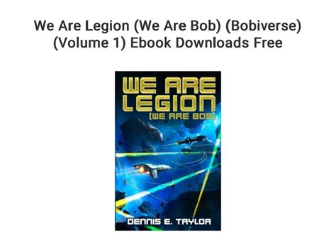 We Are Legion (We Are Bob) (Bobiverse) (Volume 1) Ebook Downloads Free