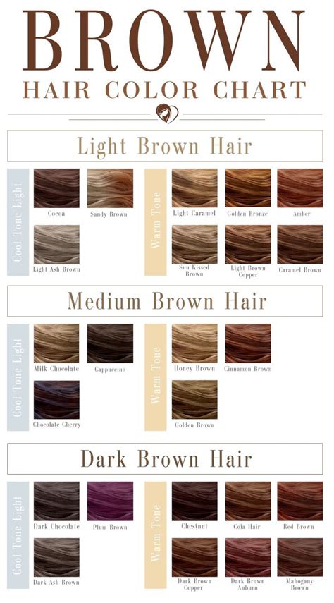 40 Shades Of Brown Hair Color Chart To Suit Any Complexion Brown Hair ...