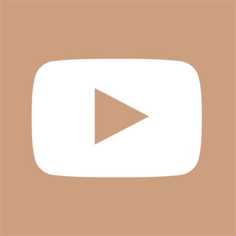 “YouTube” app icon (brown aesthetic)