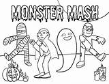 Monster Mash Coloring Page  Goblinapprentices Ko Fi Shop ️ sketch template