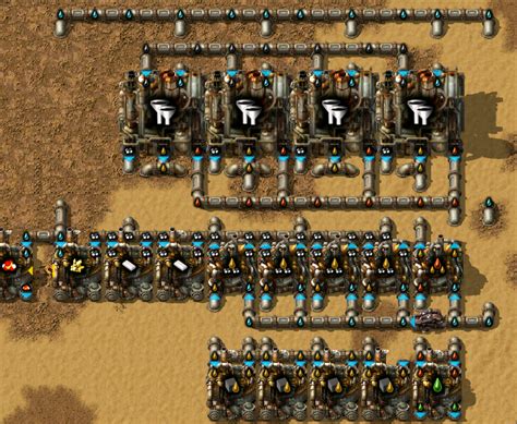 Organized/compact early game oil : r/factorio