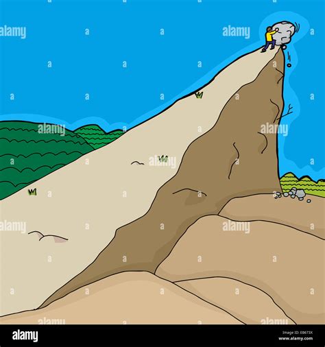 Pushing rock up hill hi-res stock photography and images - Alamy