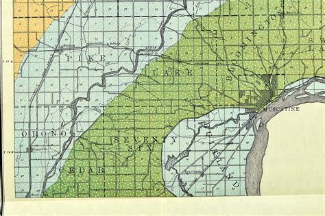 Muscatine County Map Antique Iowa Map Muscatine Original West | Etsy