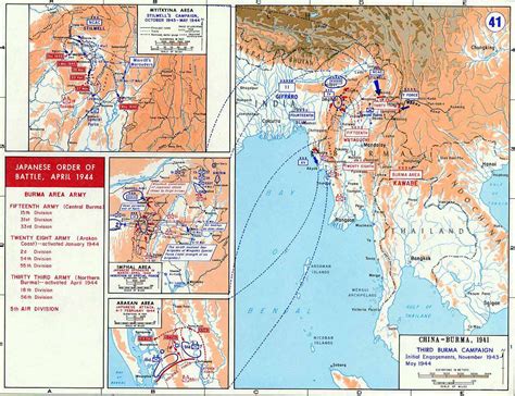 Map of WWII: Third Burma Campaign 1943/44