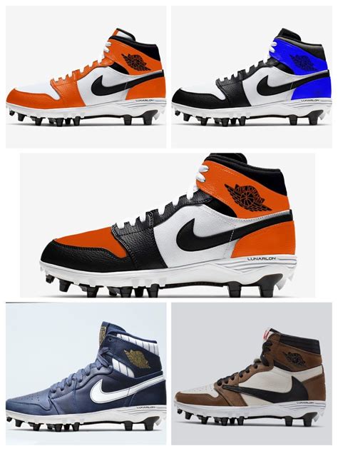 Image of Custom Nike Air Jordan 1 Hi Cleat Football/Baseball Any Colorway | Air jordans ...