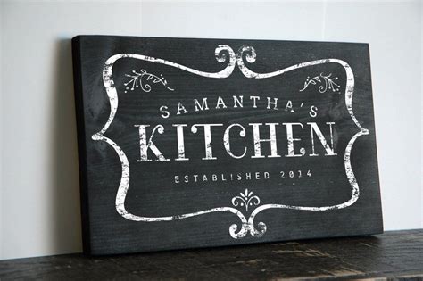 Personalized Kitchen Signs hand Painted in Rustic Design for the Perfect Kitchen Wall Sign ...