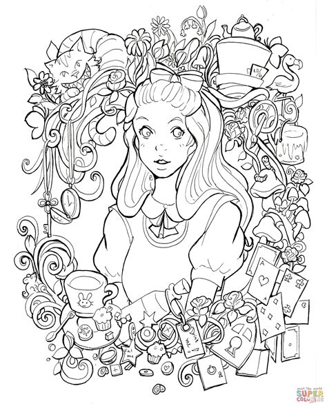 Alice In Wonderland Coloring Pages Alice