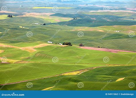 Palouse Landscape from Steptoe Butte Stock Photo - Image of farmland ...