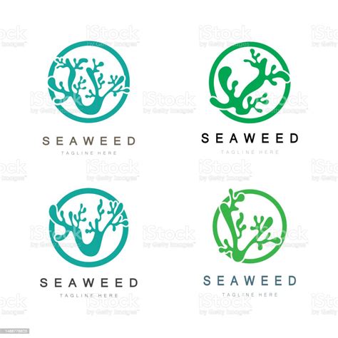 Logo Vectoriel Dalgues Illustration Conceptioncomprend Les Fruits De Mer Les Produits Naturels ...