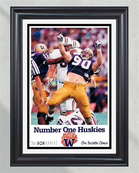 1991 Washington Huskies NCAA College Football National Champions Framed ...