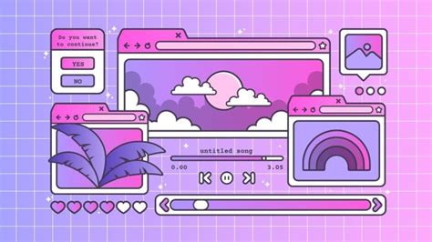 Free Cute Pink Vaporwave Desktop Wallpaper template