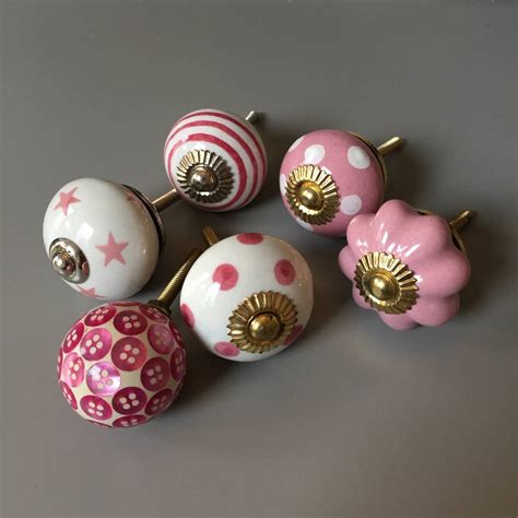 Set Of Assorted Pink Coloured Drawer Knobs By French Grey Interiors | notonthehighstreet.com