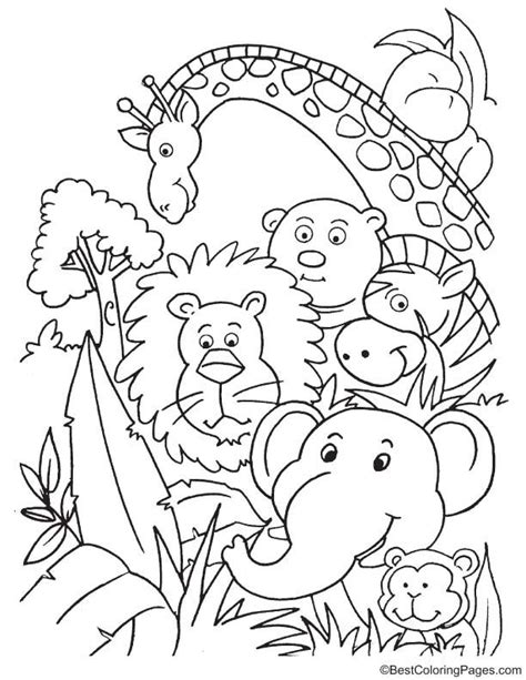 Party in jungle coloring page Spring Coloring Pages, Coloring Pages For Boys, Printable Adult ...