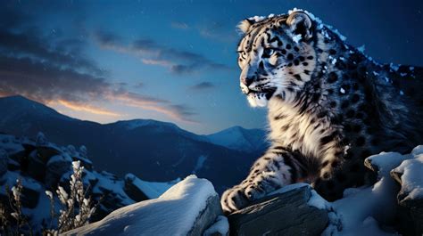 Focus on the natural and wildlife of the elusive snow leopard ...