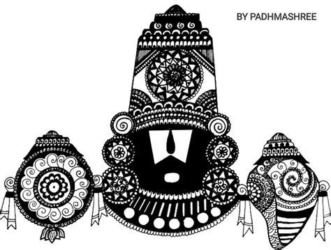 Lord Vishnu Tirupati Balaji Drawing by Padhmashree Sathyanarayananan - Fine Art America