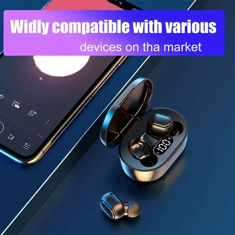 Noise Cancelling Wireless Earbuds Mic Led Display Control - Temu