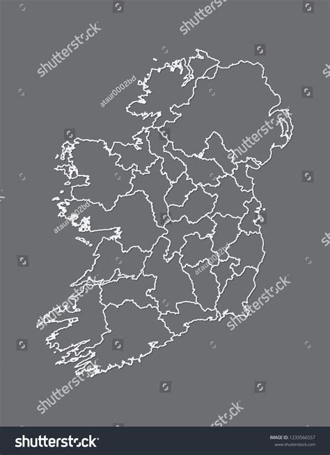 Ireland Map Vector Counties Using White Stock Vector (Royalty Free ...