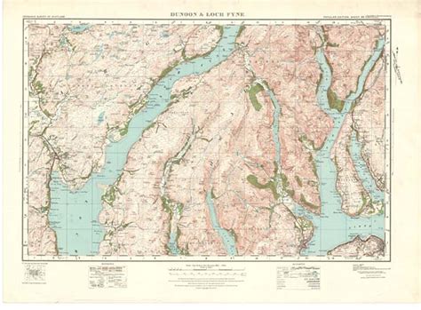 (65) Sheet 65 - Dunoon & Loch Fyne - [92] - Ordnance Survey One-Inch ...