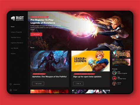 Riot Games | Game Launcher | UI/UX Design by Juan Andres Cutillas on ...