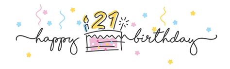 21st Birthday Cake Clipart