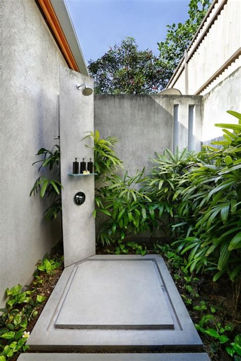 Outdoor shower drainage | Hawk Haven