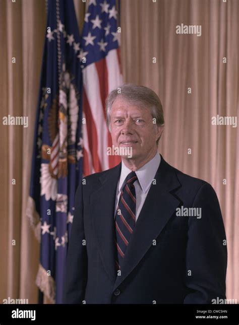 Official portrait of President Jimmy Carter. Ca. 1977-1980 Stock Photo ...