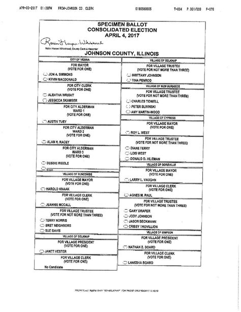 Johnson County Sample Ballot