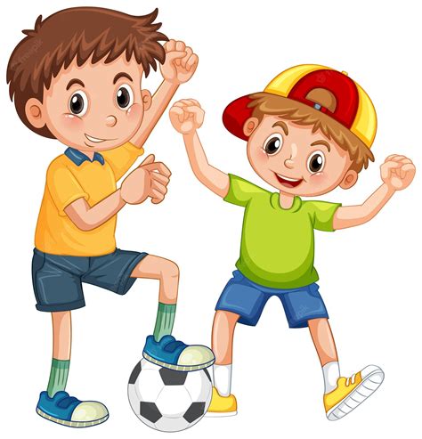 Kids Playing Football Clipart Vector Collection - FriendlyStock - Clip Art Library