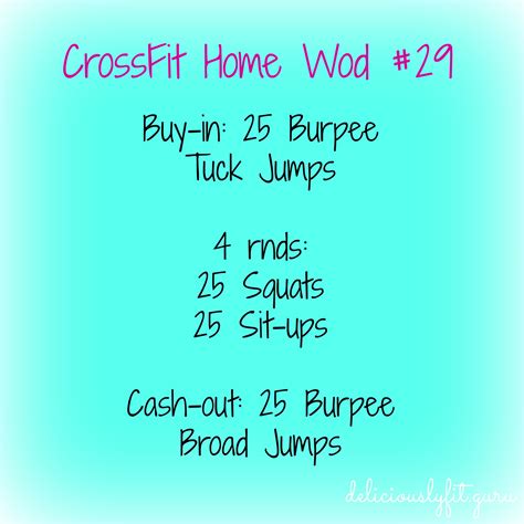 CrossFit Home Wod #29 - Deliciously Fit