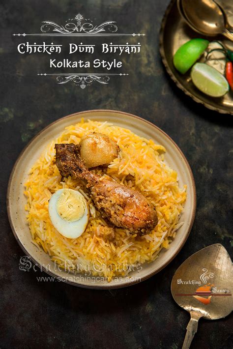 Kolkata Chicken Biryani | Bengali style Biryani | Murgh Dum Biryani - Scratching Canvas