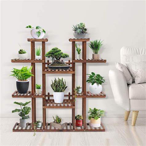 Free 2-day shipping. Buy Tooca Plant Stand 11 Tier Wooden Large Plant ...