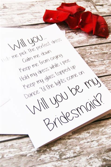 Will You Be My Bridesmaid Card, Bridesmaid Proposal, Fun Bridesmaid Ask, Card to Bridesmaid ...