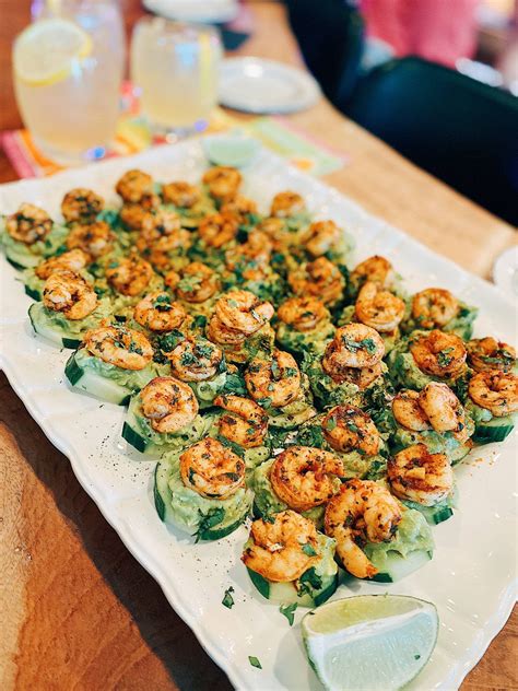 Shrimp Avocado Cucumber Bites - a light, summery happy hour appetizer that’s great before a ...