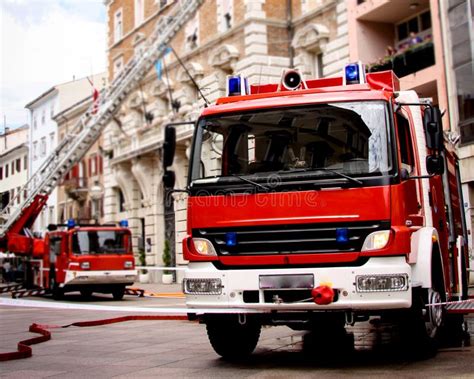 Fire Truck on Scene stock photo. Image of street, urgency - 59781904