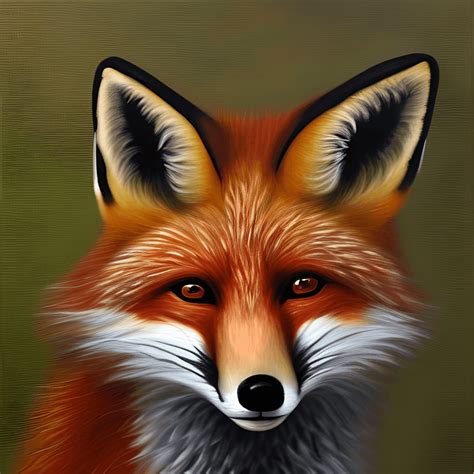 Red Fox Face Painting · Creative Fabrica