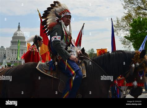 Washington, DC, USA, 22nd Apr, 2014. SHANE RED HAWK, a Native Stock ...