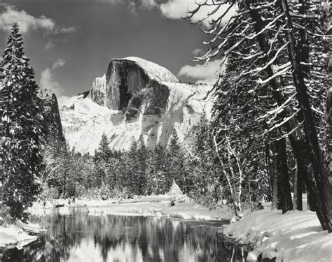 Half Dome, Merced River, Winter - The Ansel Adams Gallery