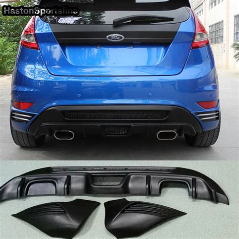 For Ford Fiesta MK7 ABS Rear Splitter Diffuser Boky Kit 2008 2009 2010 2011 2012 2013 2014-in ...