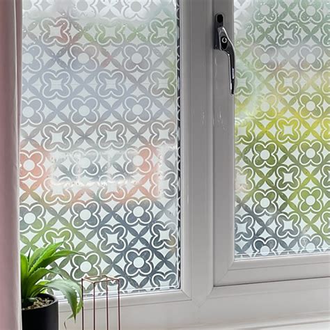 Frosted Privacy Window film with Holly Patterned Design