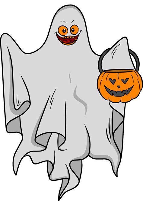 Halloween ghost cartoon character vector illustration 29272157 Vector ...