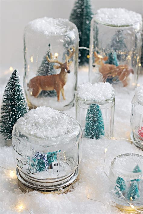 How To Make A Snow Globe | Easy Dry Snow Globes | Snow globes, Christmas mason jars, Christmas jars