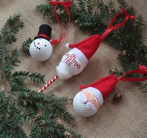 Set of 3 Assorted Golf Ball Ornaments | Diy christmas ornaments easy, Christmas ornament crafts ...