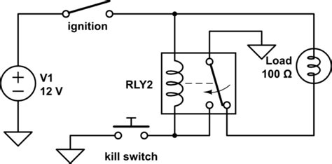 latching relay with kill switch - Electrical Engineering Stack Exchange