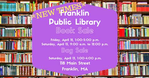 Franklin Matters: Library Book Sale - April 12-13