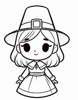 Pilgrim Girl coloring Page  Download Print Or Color Online For Free sketch template