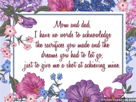 Thank You Notes for Parents: Messages for Mom and Dad – WishesMessages.com